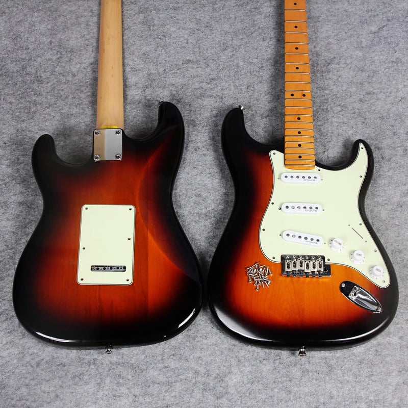 FLEOR SSS 11-Hole Electric Guitar Pickguard with Backplate and Pickguard Screws Set for ST Style Guitar Part,3Ply Mint Green - Image 5